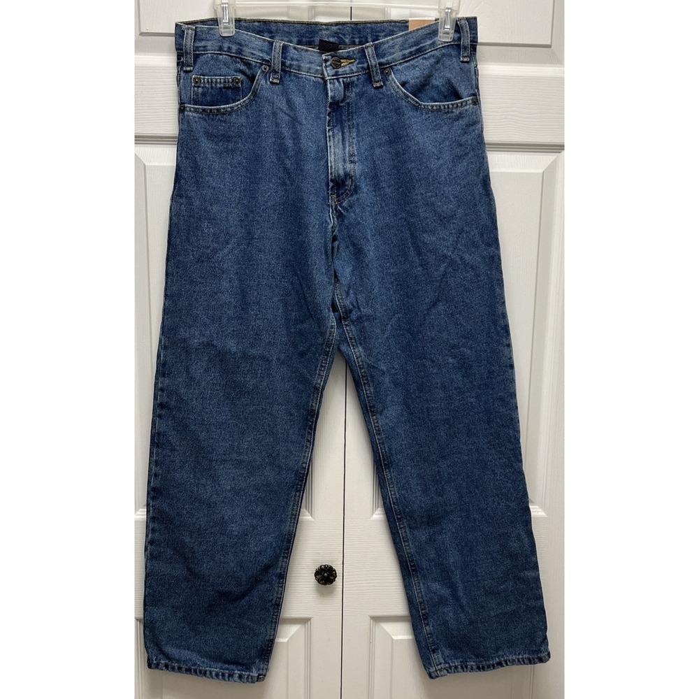 RK brand jeans men's 34 x 30 blue denim dark wash 100% Straight Leg New